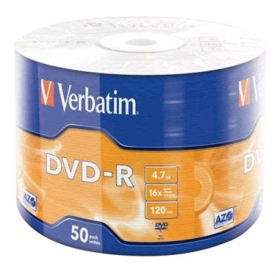 Фото Диск DVD-R Verbatim 4.7 Gb, 16x, Shrink (50), DataLife (50/600) {43791}