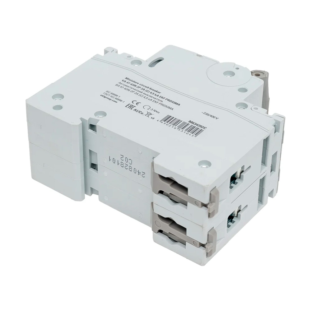 Фото Выключатель автоматический 2п C 2А 4.5кА ВА 47-63N PROxima EKF M634202C (2)