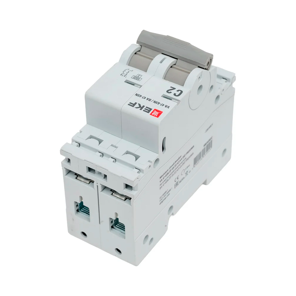 Фото Выключатель автоматический 2п C 2А 4.5кА ВА 47-63N PROxima EKF M634202C (1)