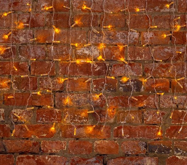 Фото Гирлянда "Светодиодный Дождь" 2x0,8м, прозрачный провод, 230 В, диоды Желтые, 160 LED {235-101}