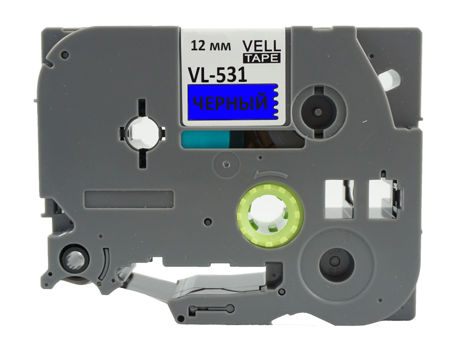 Фото Лента Vell VL-531 (Brother TZE-531, 12 мм, черный на синем) для PT 1010/1280/D200/H105/E100/ D600/E300/2700/ P700/E550/9700 (7)