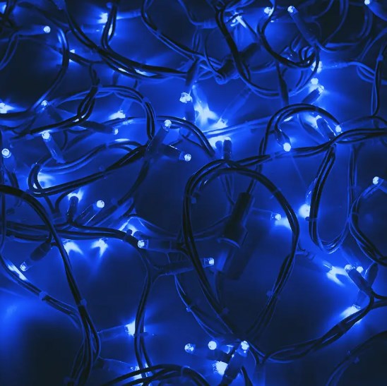 Фото Гирлянда модульная "Дюраплей LED" 20м 200 LED белый каучук синий {315-143}