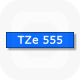 Фото Лента Brother TZE-555 (24 мм, белый на синем) {TZE555} (1)