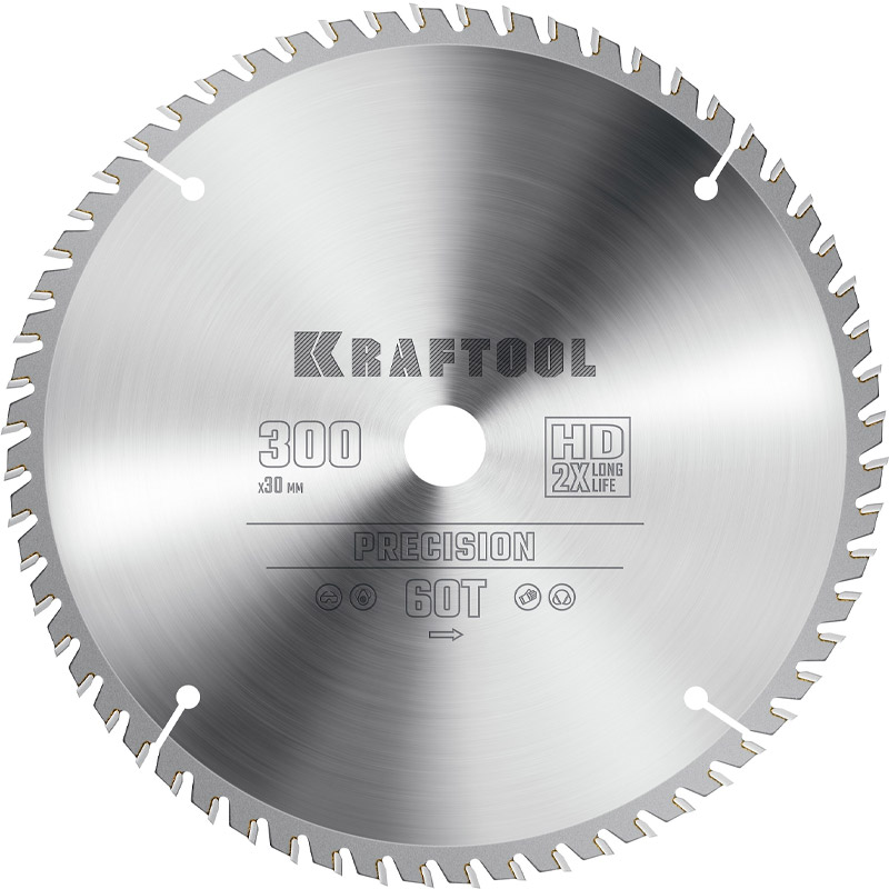 Фото Пильный диск по дереву KRAFTOOL Precision, 300 х 30 мм, 60Т {36952-300-30}