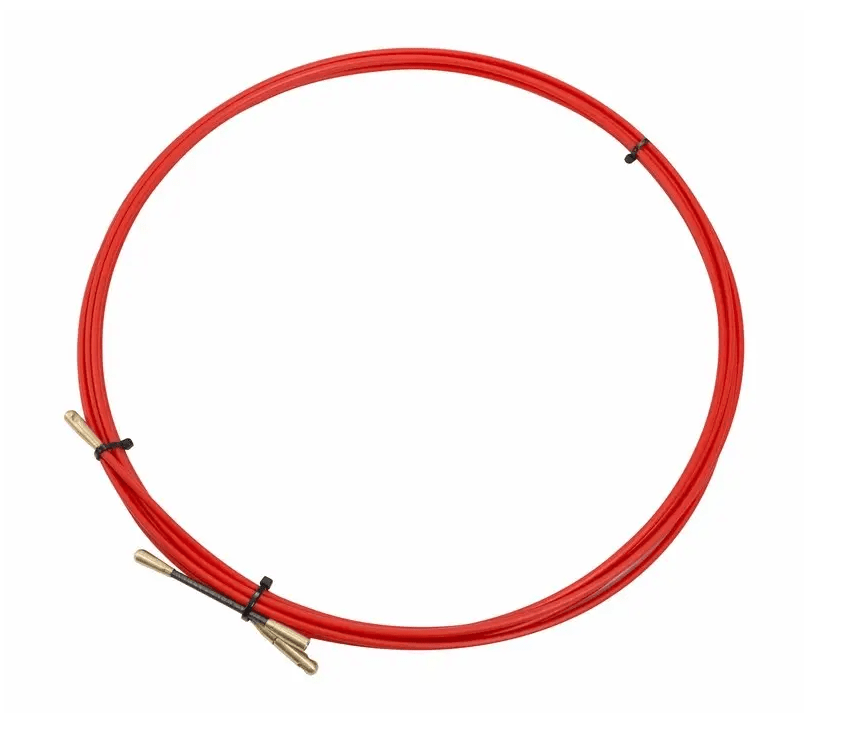 Фото Протяжка кабельная REXANT (мини УЗК в бухте), стеклопруток, d=3,5 мм 5 м, красная {47-1005}