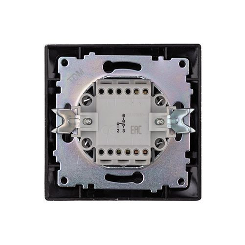 Фото Выключатель на 2 направления 1 кл. 10А старинное серебро "Лама" TDM {SQ1815-0648} (2)