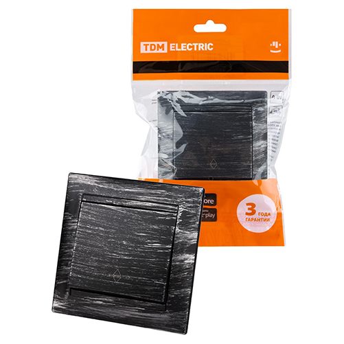 Фото Выключатель на 2 направления 1 кл. 10А старинное серебро "Лама" TDM {SQ1815-0648} (1)