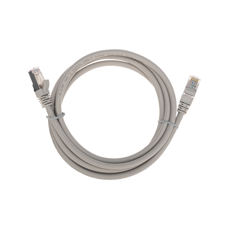 Фото Патч-корд S/FTP, CAT 6A (10G), RJ45-RJ45, 28AWG, LSZH, серый, 2м REXANT {02-0390-2}