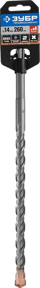Фото ЗУБР Бур SDS-plus 14 x 260 мм, Профессионал {29314-260-14_z01} (3)