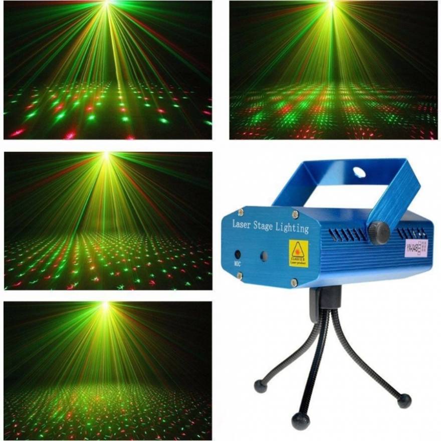Фото Лазерный проектор с эффектом цветомузыки, 230 В (1 проекция) {601-255}