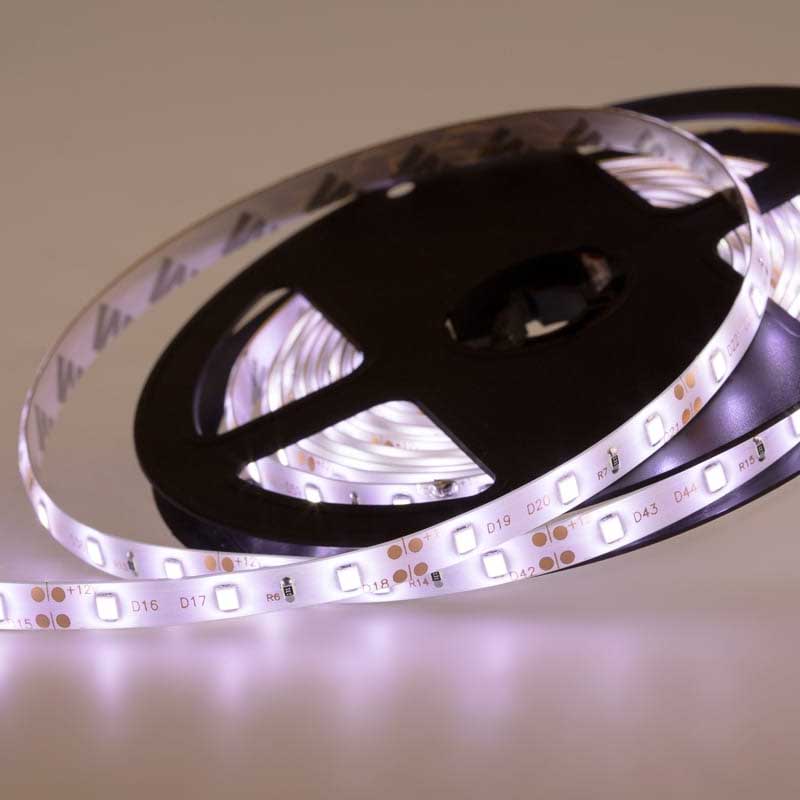 Фото Светодиодная лента, 8 мм, белый, SMD 2835, 60 LED/м, 12 В, Lamper {141-355} (2)