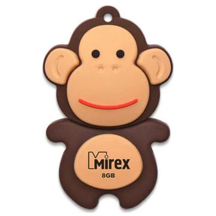 Фото Флеш накопитель 8GB Mirex Monkey, USB 2.0, Коричневый {13600-KIDMKB08}