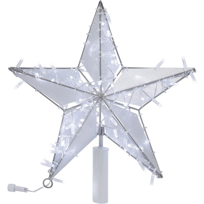 Фото Светодиодная фигура Звезда 100 см, 200 светодиодов, с трубой и подвесом, цвет свечения белый NEON-NIGHT {514-275}