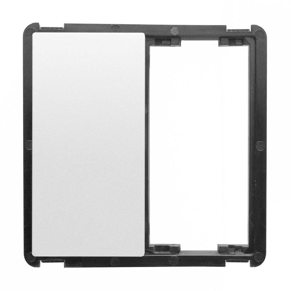 Фото Заглушка белая, 1/2, модуль, Vell {WH-Blank} (5)