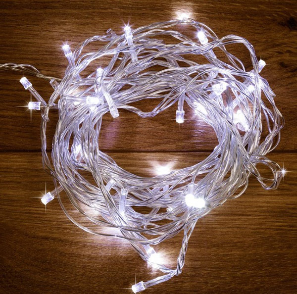 Фото Гирлянда "Твинкл-Лайт" 15 м, прозрачный ПВХ, 120 LED, белое свечение Neon-Night {303-195}