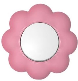 Фото Выключатель одноклавишный KRANZ HAPPY Цветок скрытой установки, белый/розовый {KR-78-0623}