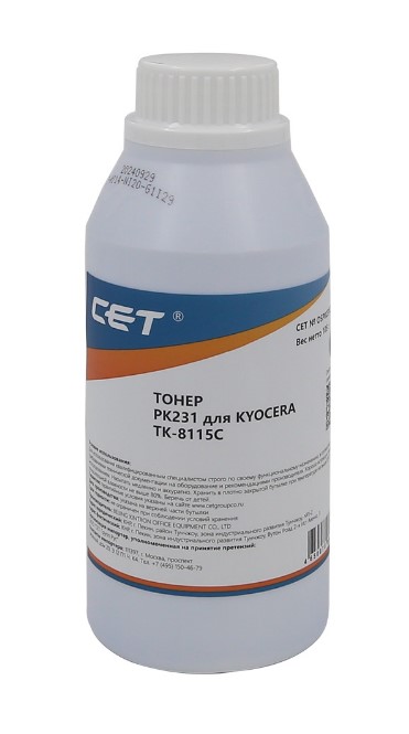 Фото Тонер для KYOCERA ECOSYS M8124cidn/8130cidn Cyan (PK231) 105г/бут, (унив.) (TK-8115C) Japan CET {OSP0231C-105}