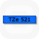Фото Лента Brother TZE-521 (9 мм, черный на синем) {TZE521} (2)