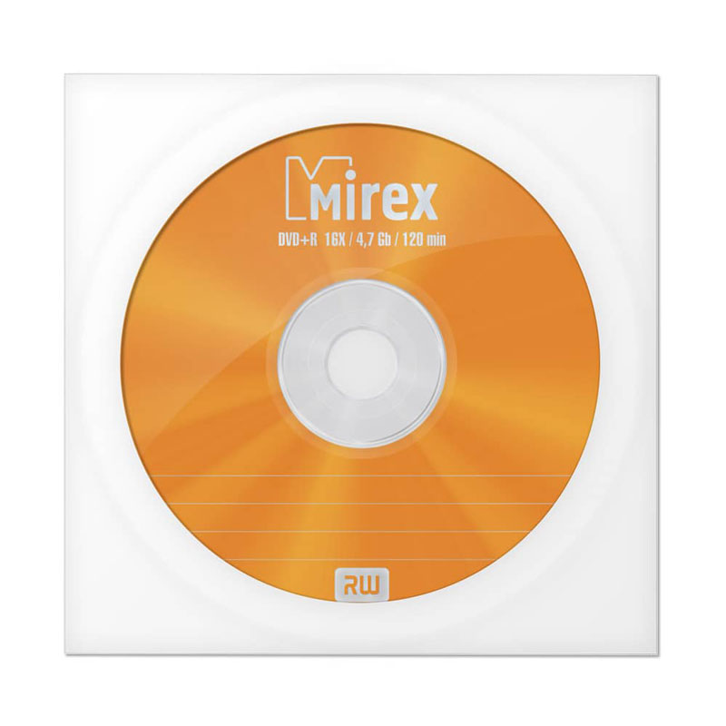 Фото Диск DVD+R Mirex 4.7 Gb, 16x, Бум.конверт (1), (1/600) 205135 {UL130013A1C}
