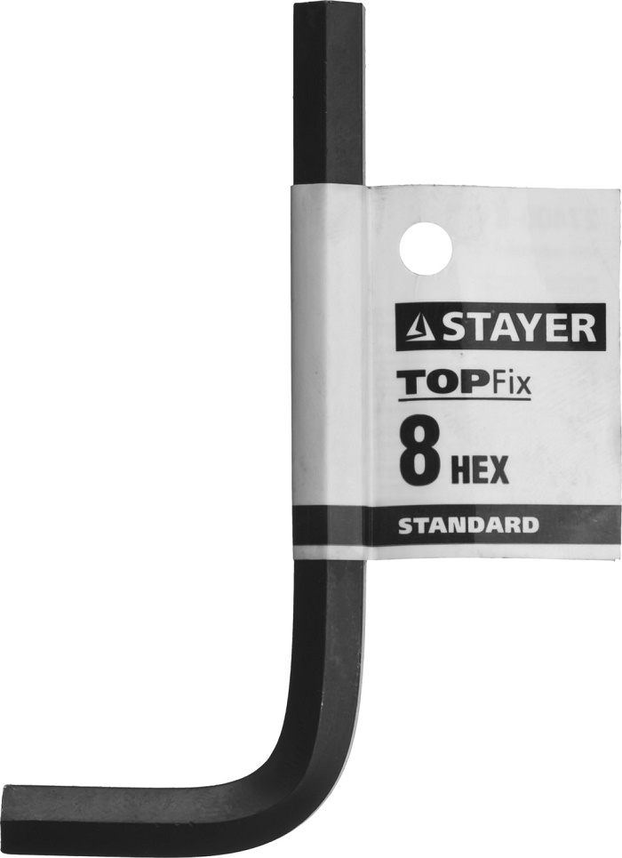 Фото Ключ имбусовый STAYER "STANDARD", сталь, черный, 8мм {27405-8} (1)