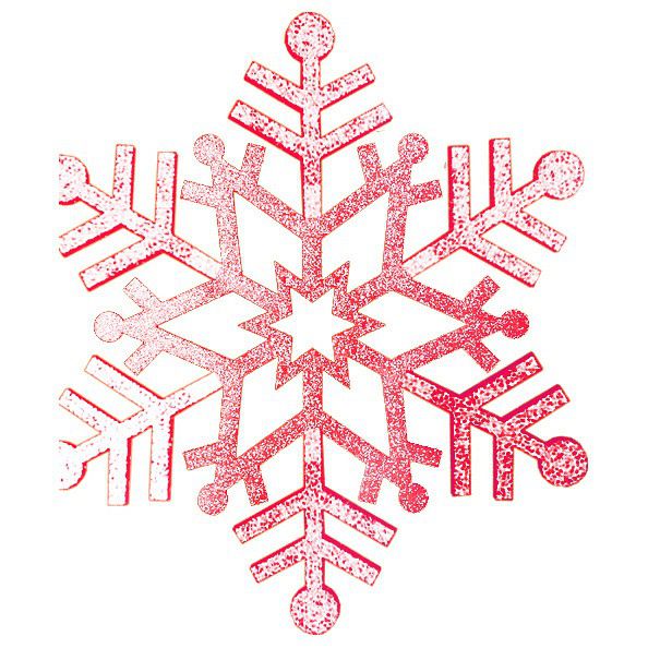 Фото Елочная фигура "Снежинка резная", 81 см, цвет красный {502-382}