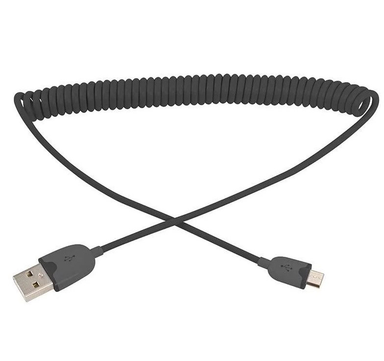 Фото USB кабель универсальный microUSB шнур витой 1 м черный REXANT {18-4300}