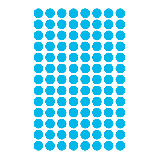 Фото Этикетки точки, синие Ø 8 мм (4 страницы, 416 этикеток) {3011} (2)
