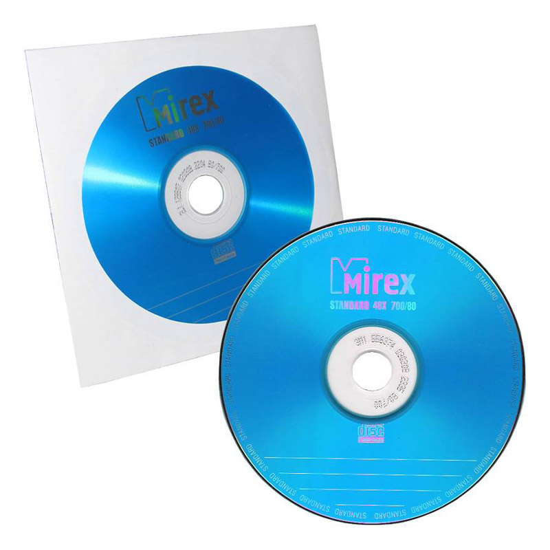Фото Диск CD-R Mirex 700 Mb, 48х, Standart, Бум. конверт 1 шт 204930 {UL120051A8C}