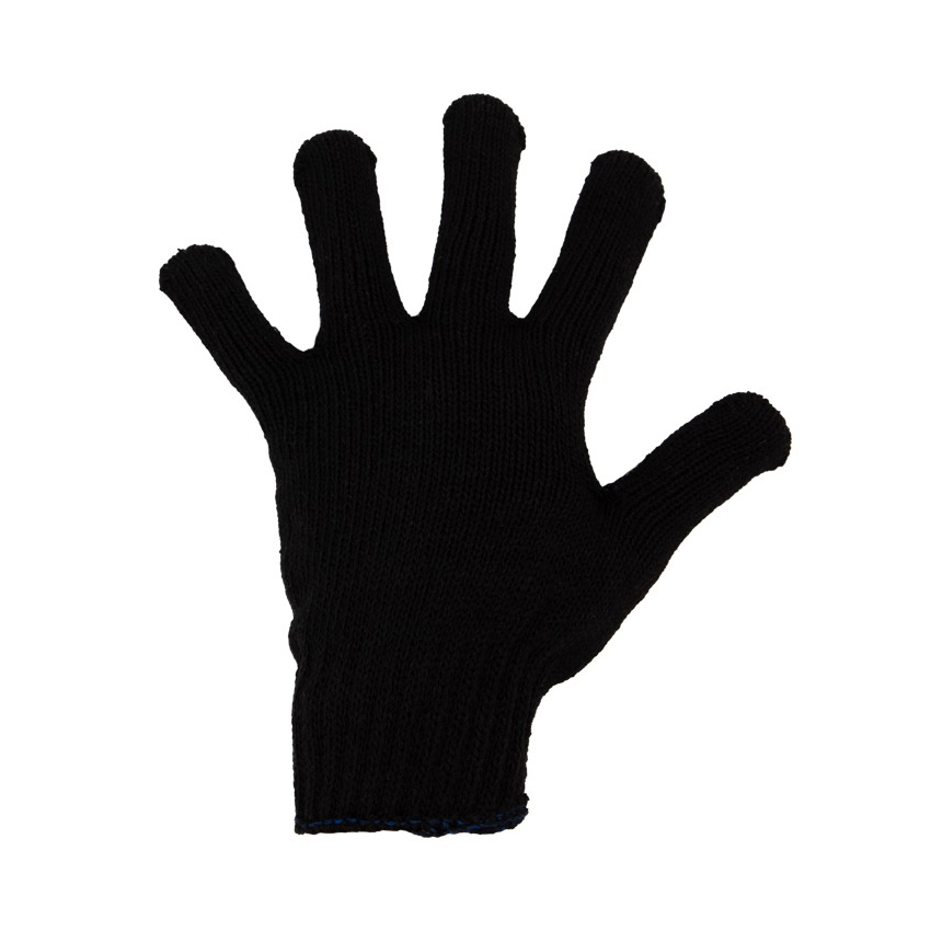 Фото Перчатки полушерстяные с покрытием ПВХ (Зима) черные {09-0211} (1)