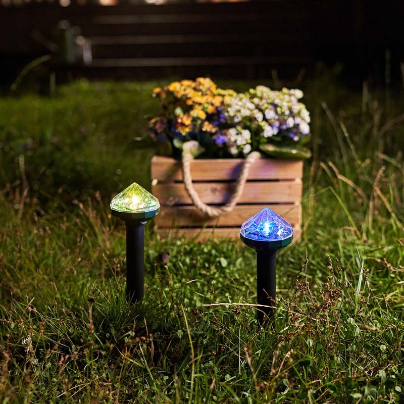 Фото Набор отпугивателей кротов Rexant, с садовым фонариком, радиус 20м, в виде кристалла, 2 шт {71-0077} (5)