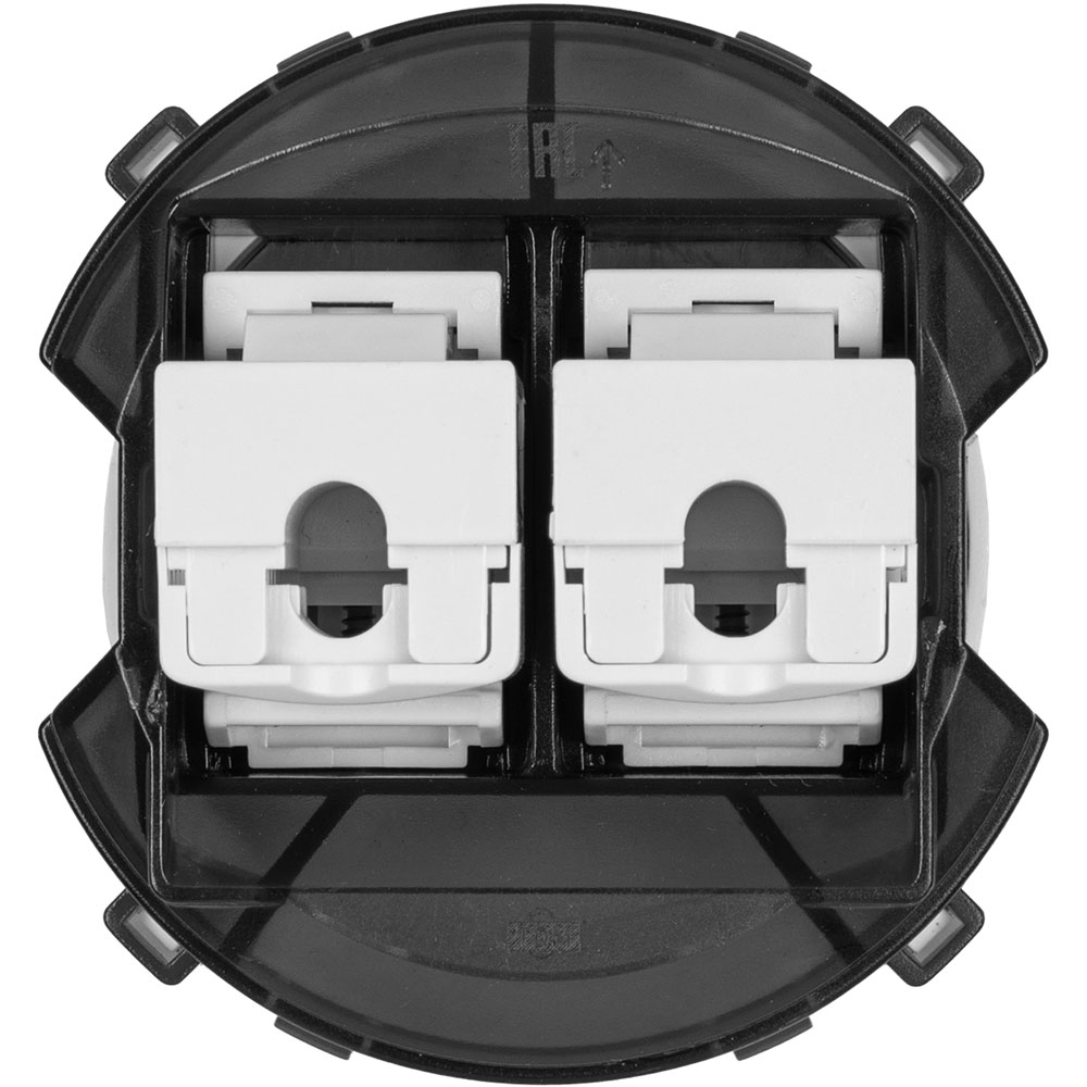 Фото Розетка компьютерная двойная RJ45 белая, "Байкал" TDM {SQ1819-0016} (2)