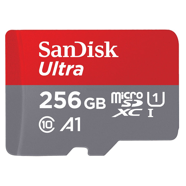 Фото Флеш карта microSD 256GB SanDisk microSDXC Class 10 Ultra (SD адаптер) UHS-I U1 A1 120MB/s {SDSQUA4-256G-GN6MA}