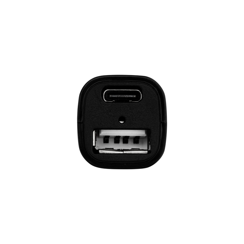 Фото Зарядное устройство в прикуриватель REXANT USB x Type-C, 18W, с Quick charge, черное {16-0292} (1)