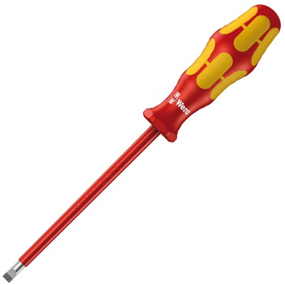 Фото Отвертка диэлектрическая шлицевая WERA Kraftform Plus 160 i VDE, 0.8x4.0x100 мм {WE-006115}