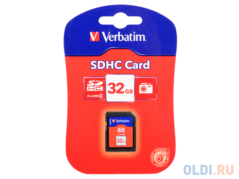 Фото Флеш карта SD 32GB Verbatim SDHC Class 4 {44022}