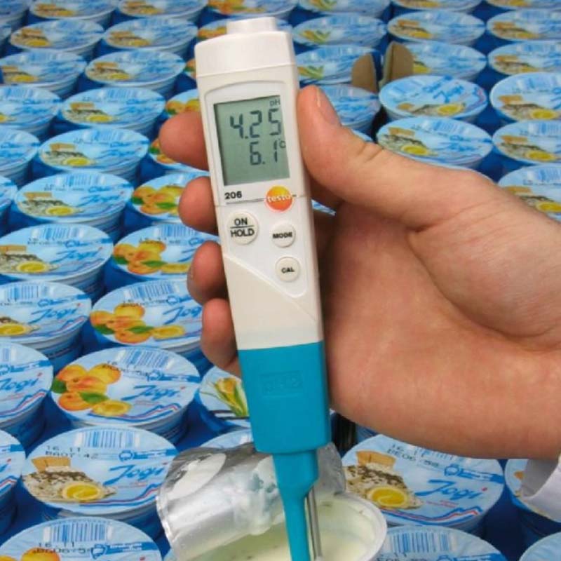 Фото Измеритель уровня pH и температуры Testo 206-pH2 с поверкой (измеритель, наконечник зонда pH2 для измерения в полутвердых субстанциях, защитный колпач (1)