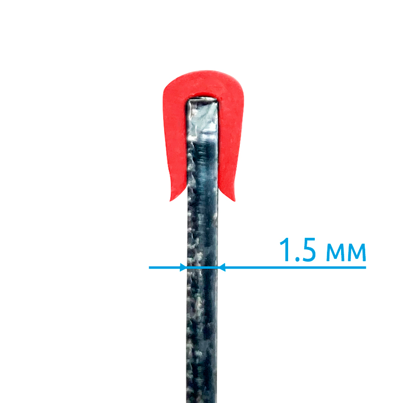 Фото Защитный профиль для кромок Vell RU-015 красный на кромку 1,5 мм (рулон 10 м) (3)