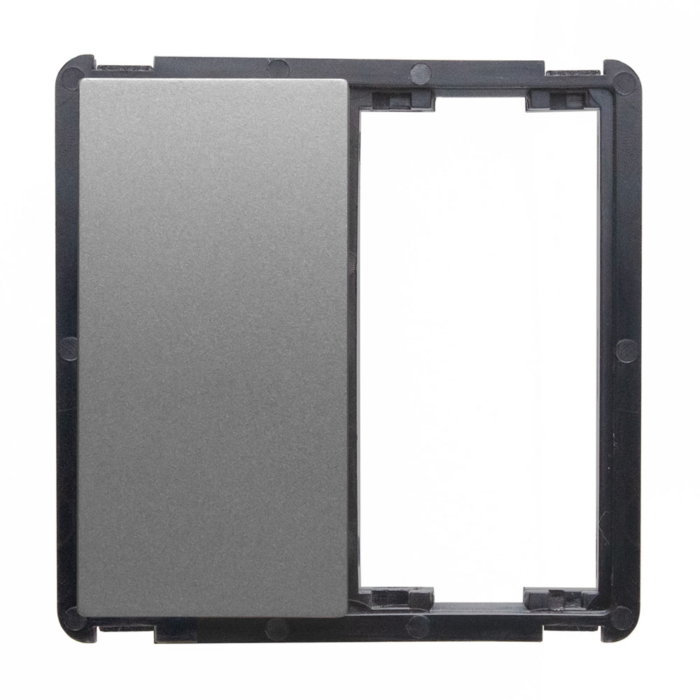 Фото Заглушка серая, 1/2, модуль, Vell {GY-Blank} (5)