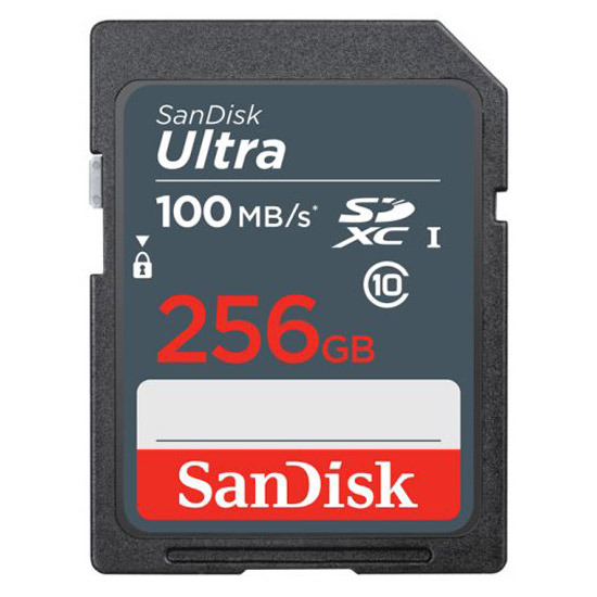 Фото Флеш карта SD 256GB SanDisk SDXC Class 10 UHS-I U1 Ultra 100MB/s {SDSDUNR-256G-GN3IN}