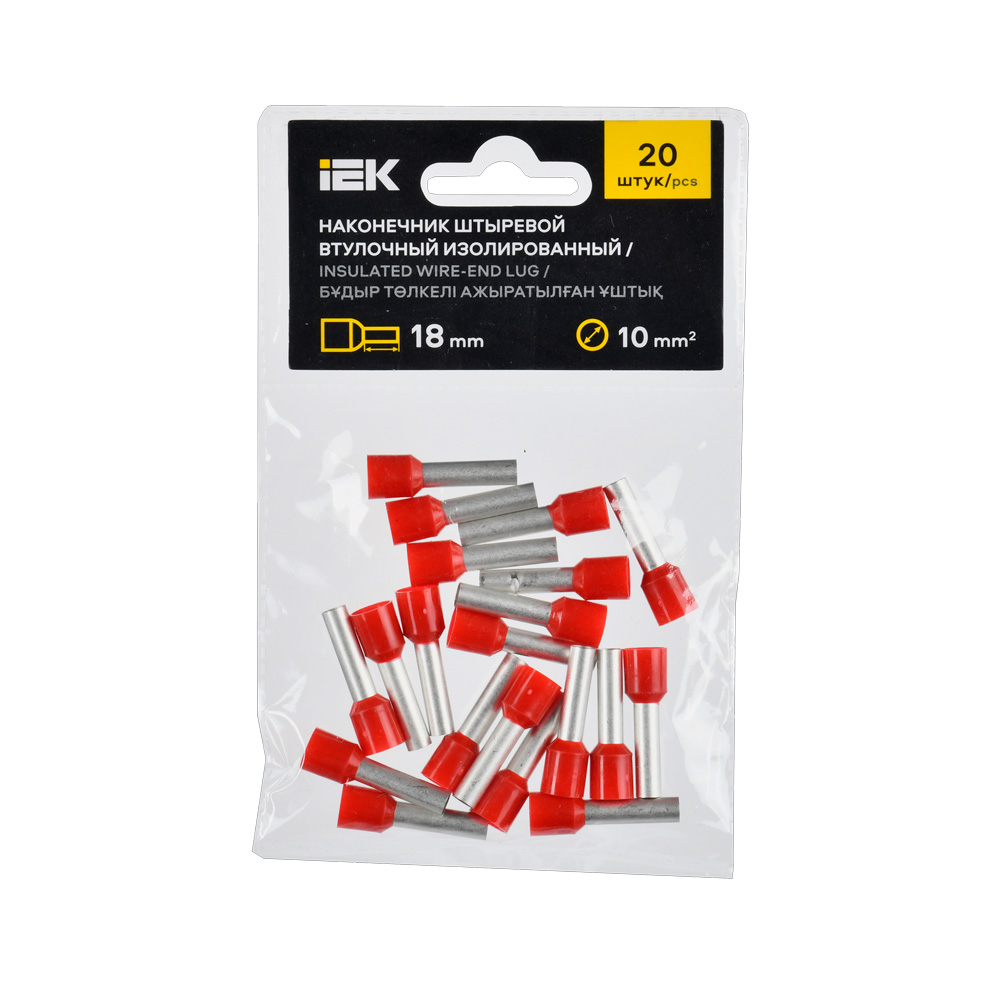 Фото Наконечник НШВИ 10-18 темн. красн. IEK UGN11-010-018-020 (1)