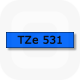 Фото Лента Brother TZE-531 (12 мм, чёрный на синем) {TZE531} (2)