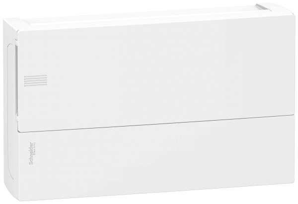 Фото MINI PRAGMA щит навесной с белой дв. 1ряд/18мод,IP40,IK07,63а,2 клеммы,италия {MIP12118}