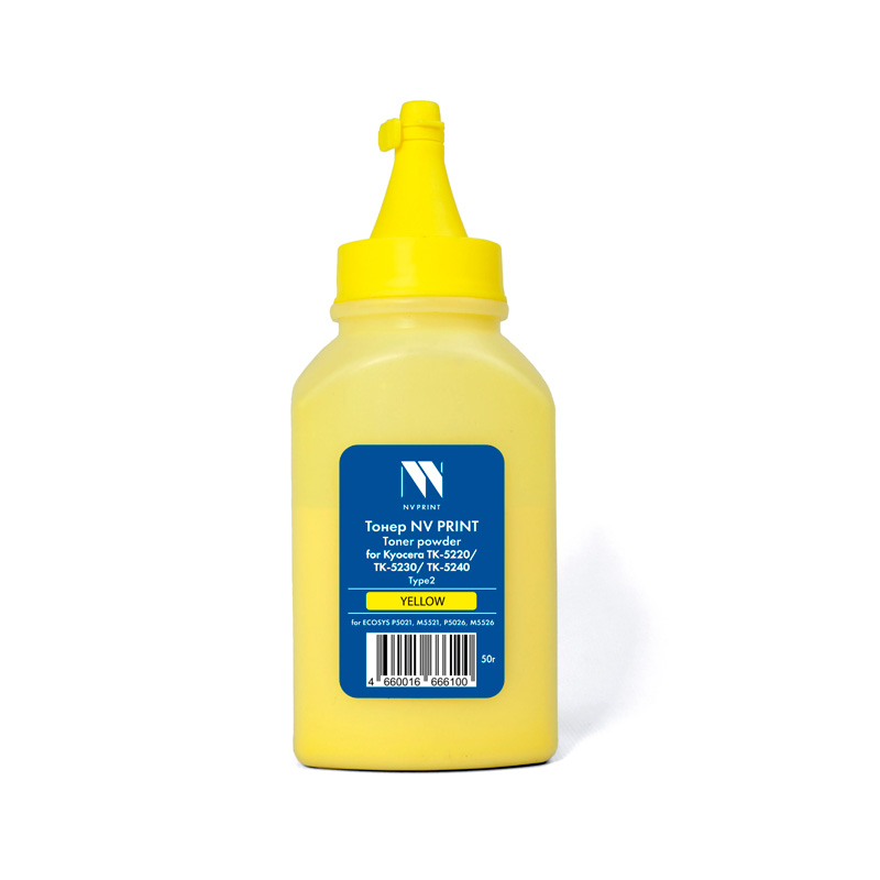 Фото Тонер NVP для Kyocera TK-5220/TK-5230/TK-5240 Type2 (50г) Yellow совместимый {D8515}