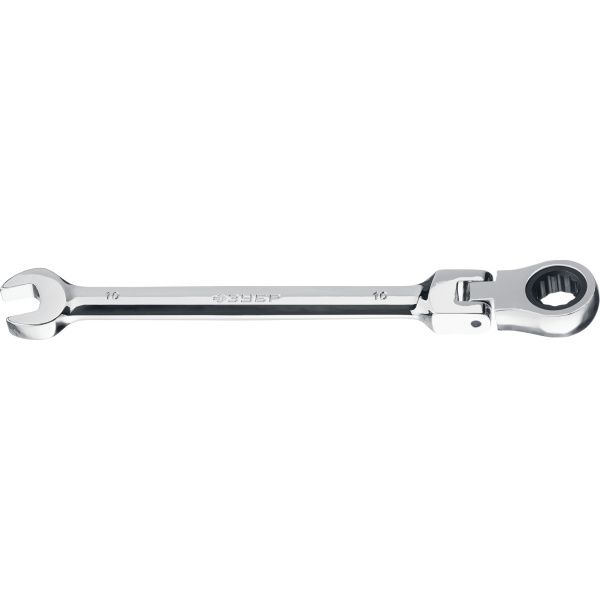 Фото Комбинированный гаечный ключ трещоточный шарнирный 10 мм, ЗУБР {27101-10}