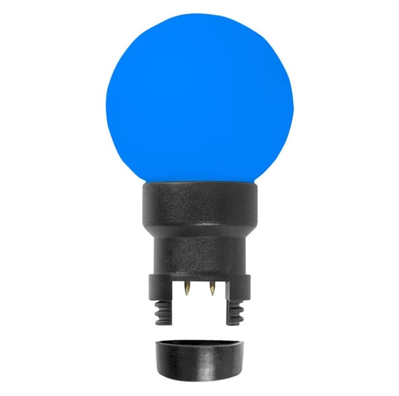 Фото Лампа шар 6 LED для белт-лайта, цвет: синий, Ø45мм, синяя колба {405-143}