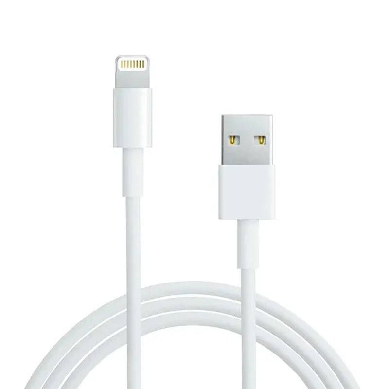 Фото Кабель USB-A – Lightning, 2,4А, 2м, ПВХ, белый REXANT {18-1125}