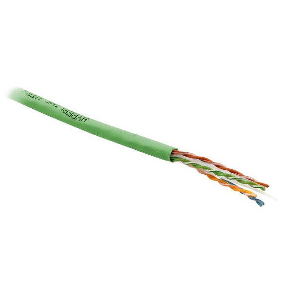 Фото Hyperline UUTP4-C6-S23-IN-PVC-GN-305 (305 м) Кабель витая пара, неэкранированная U/UTP, категория 6 {443522}