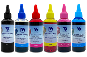 Фото Чернила NV PRINT универсальные на водной основе для аппаратов Epson, комплект 6 цветов по 100 мл {C3458}