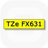 Фото Лента Brother TZE-FX631 (12 мм, черный на желтом) {TZEFX631} (2)