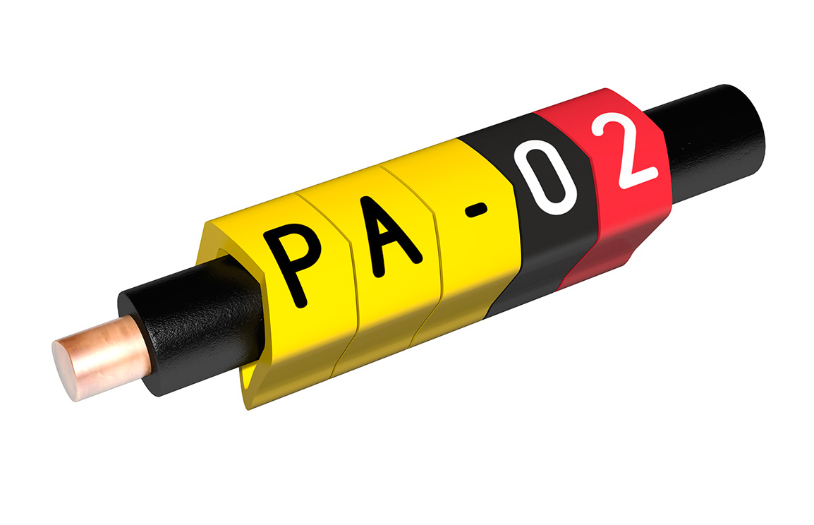 Фото Маркер закрытого профиля Partex PA-2 на провод 2.5-16.0 мм², символ "1", красный (пачка 250 шт.) {PA-20004PV29.1}